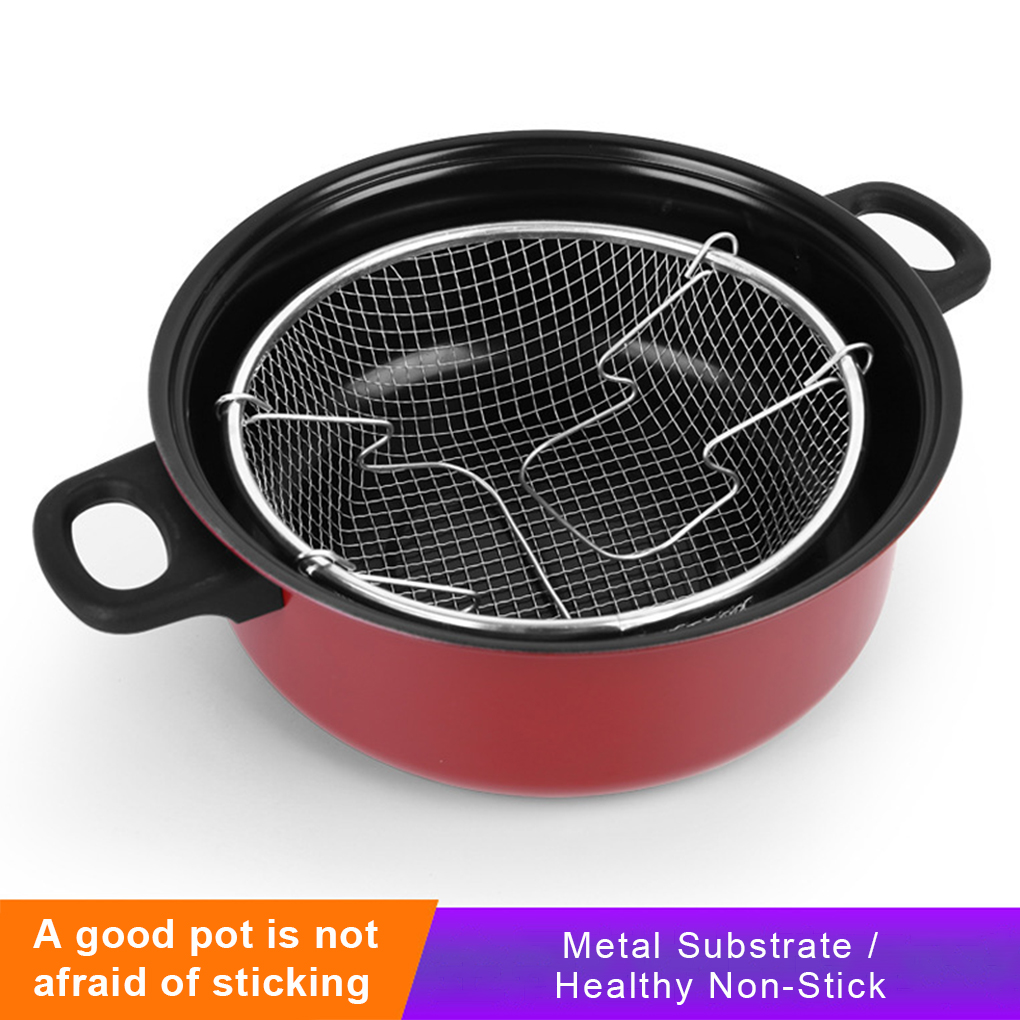Commercial Kitchen Pots And Pans - Deep Fry Pot Apartment Fryer Nonstick