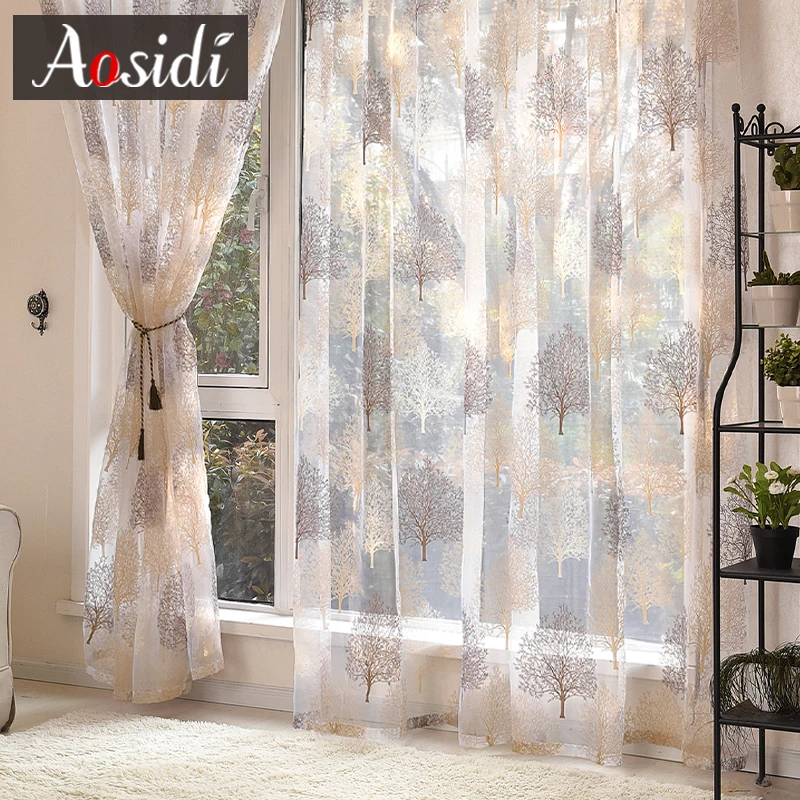 Commercial Kitchen Canopy - Modern Transparent Sheer Curtains for Living