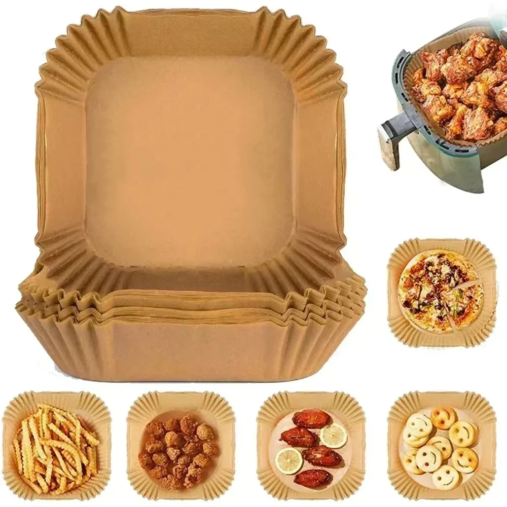 Commercial Kitchen Pots And Pans - 50/100PCS Air Fryer Special Paper Tray