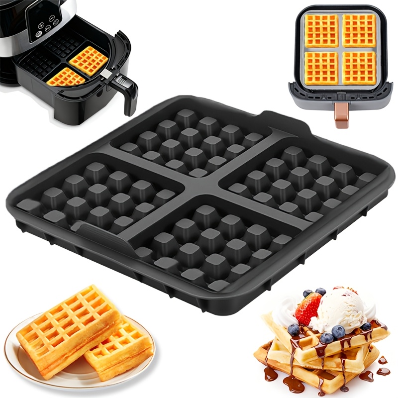 Commercial Kitchen Pots And Pans - Square Waffle Mold, Non-Stick Baking Pan