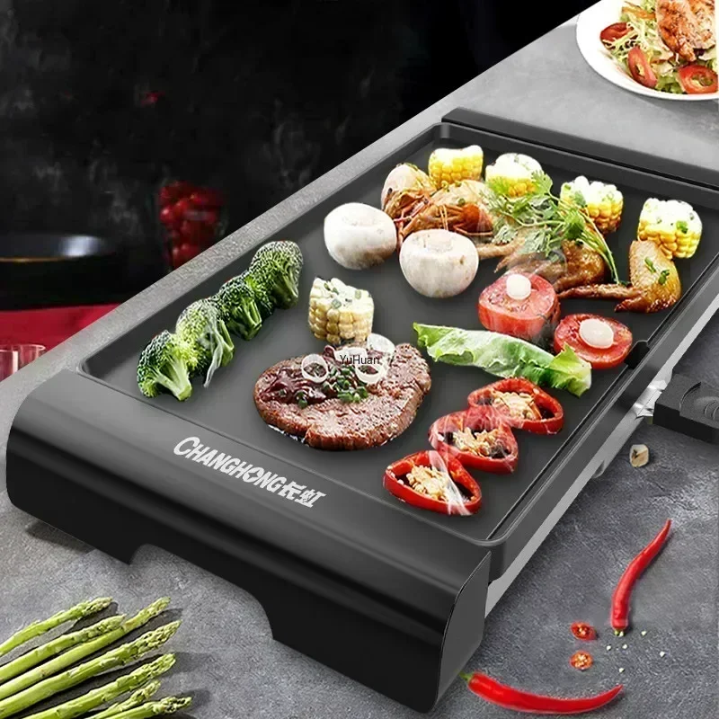 Electric Griddle Flat Top - Home grill smokeless large electric grill
