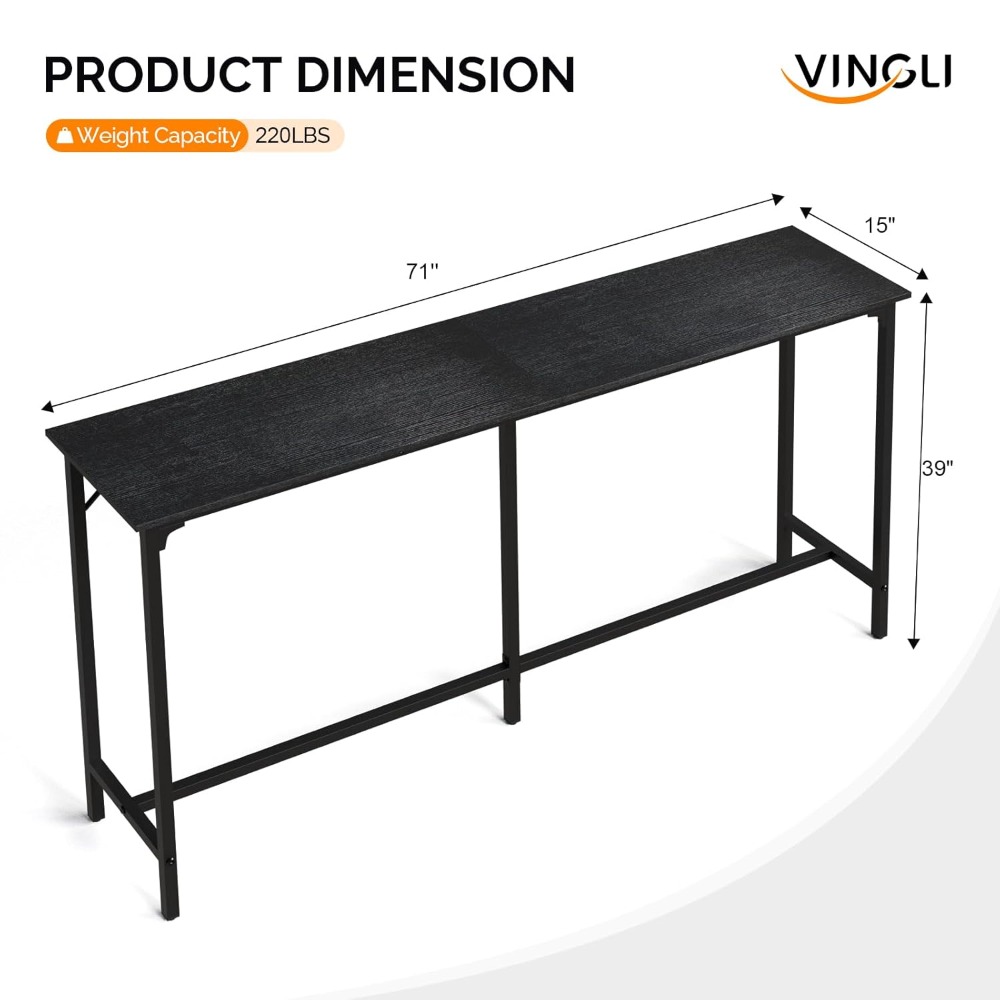 71 Inch High Top Bar Table, Wo - Commercial Kitchen Counter 评论和价格