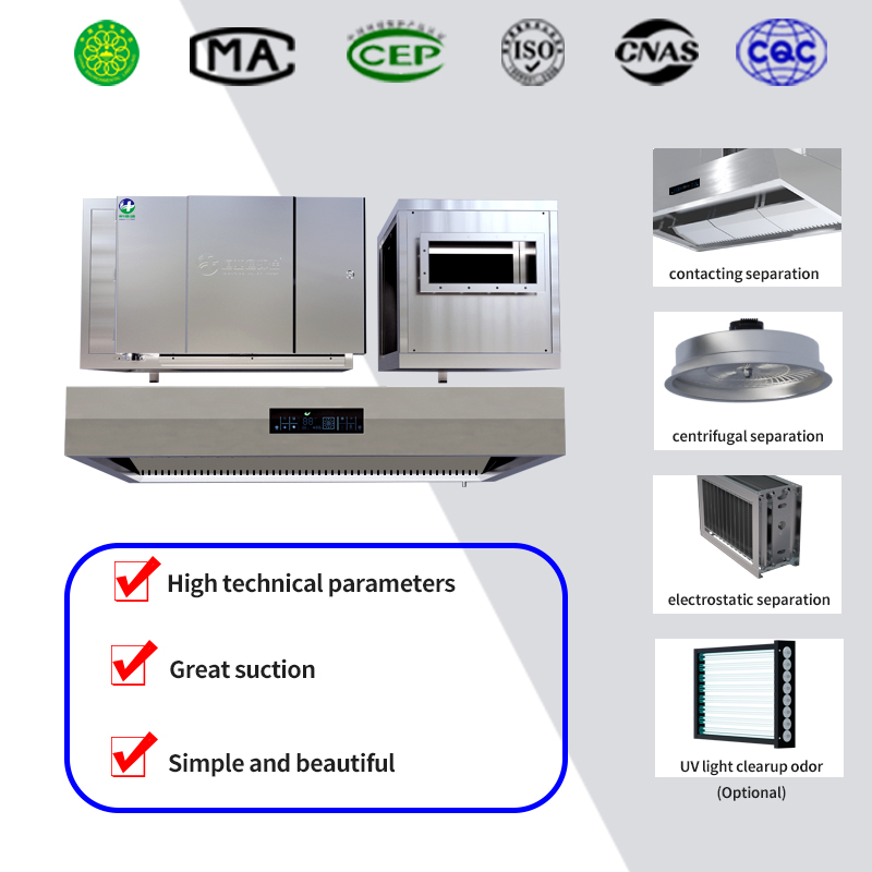 Electrostatic Commercial Exhau - Commercial Kitchen Chimney 评论和价格