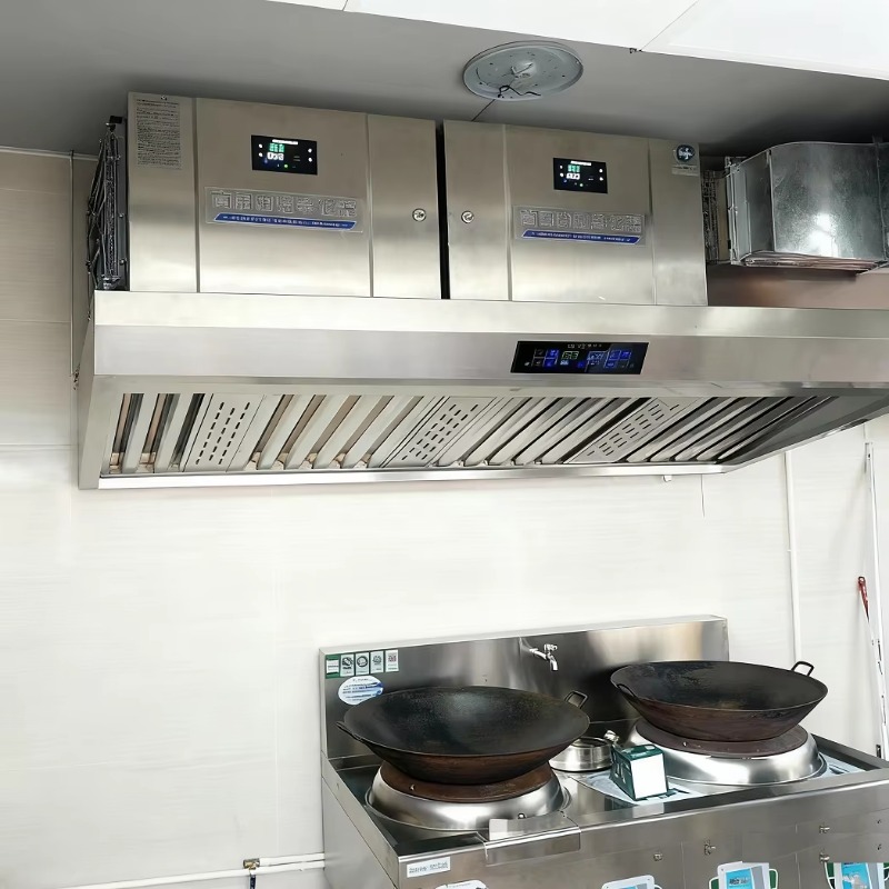 Electrostatic commercial smoke - Commercial Kitchen Chimney 评论和价格