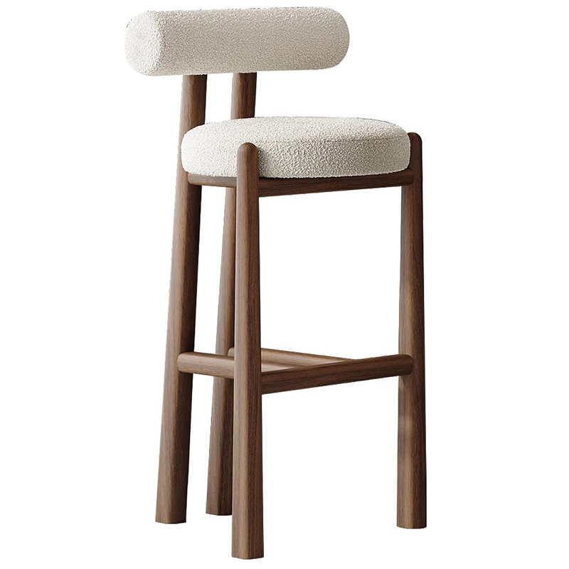 Modern Wood Backrest Bar Chair - Commercial Kitchen Counter 评论和价格