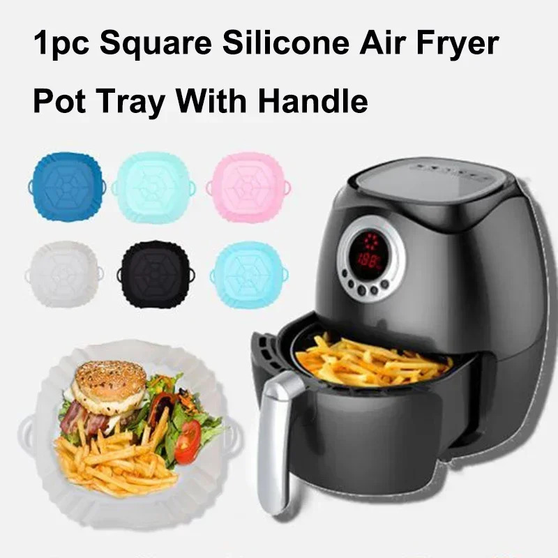 1PC Silicone Air Fryer Basket, - Commercial Kitchen Pots And Pans 评论和价格