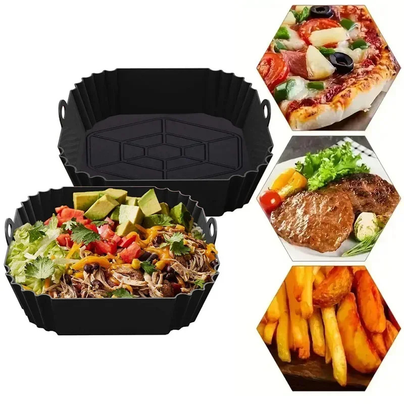 1PC Silicone Air Fryer Basket, - Commercial Kitchen Pots And Pans 评论和价格