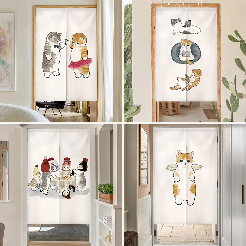 Funny Cat Japanese Door Curtai - Commercial Kitchen Canopy 评论和价格