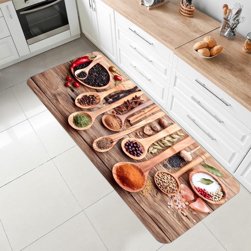 Kitchen Spice Herb Print Runne - Commercial Kitchen Mats Anti Fatigue 评论和价格
