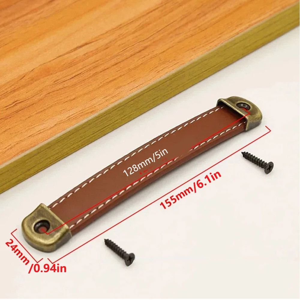 Vintage With Screws Leather Ha - Commercial Kitchen Cabinet 评论和价格