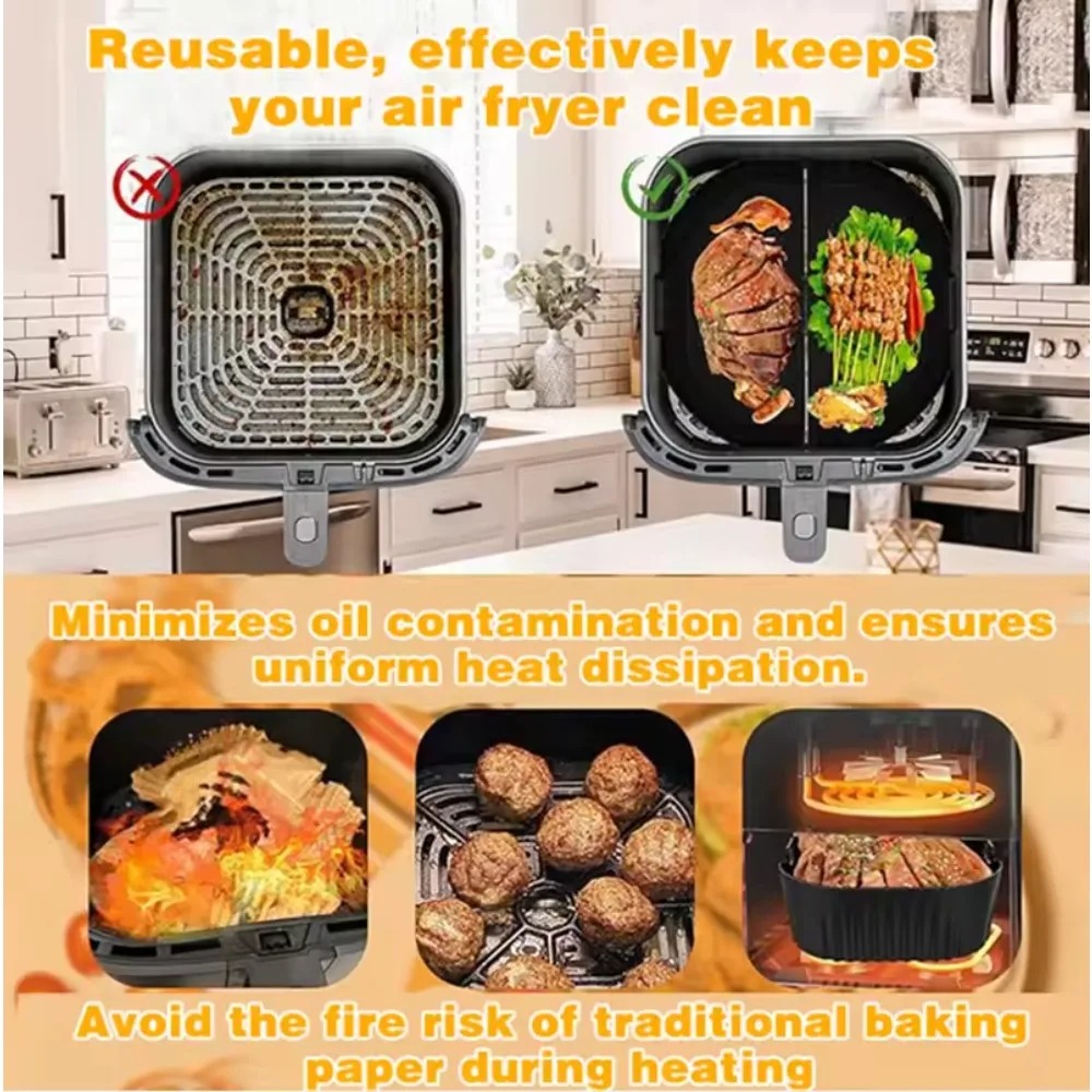 Silicone Air Fryer Mold Oil Fi - Commercial Kitchen Pots And Pans 评论和价格