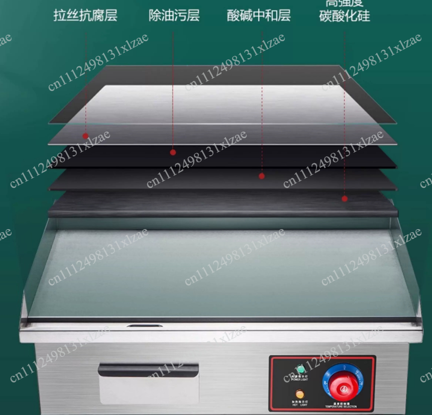 220V 1700W 818B Electric Flat  - Electric Griddle Flat Top 评论和价格