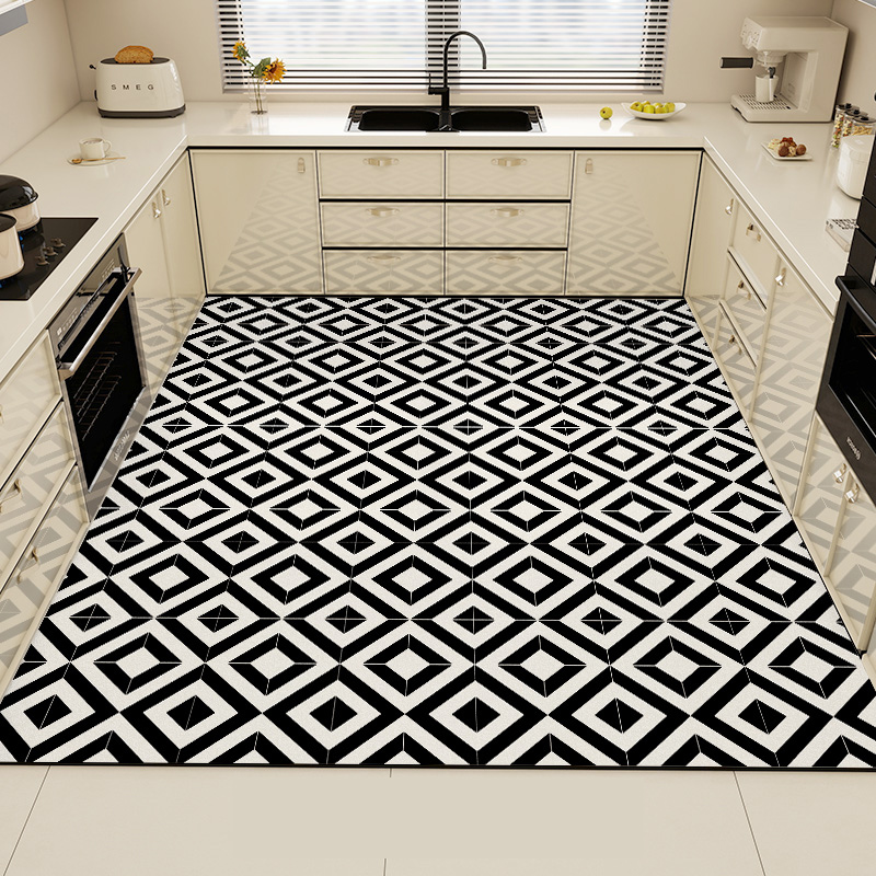 Black Kitchen Rug Pvc Waterpro - Commercial Kitchen Mats Anti Fatigue 评论和价格