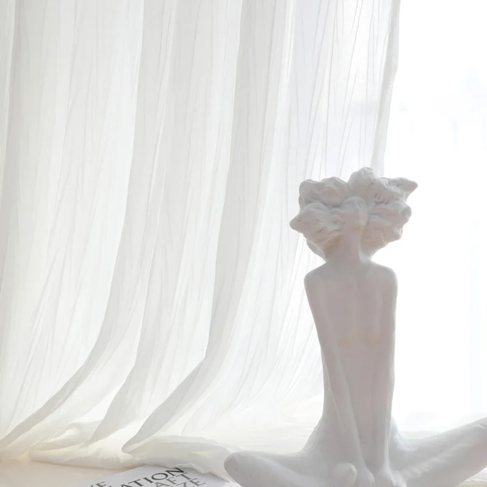 Modern White Chiffon Tulle Cur - Commercial Kitchen Canopy 评论和价格
