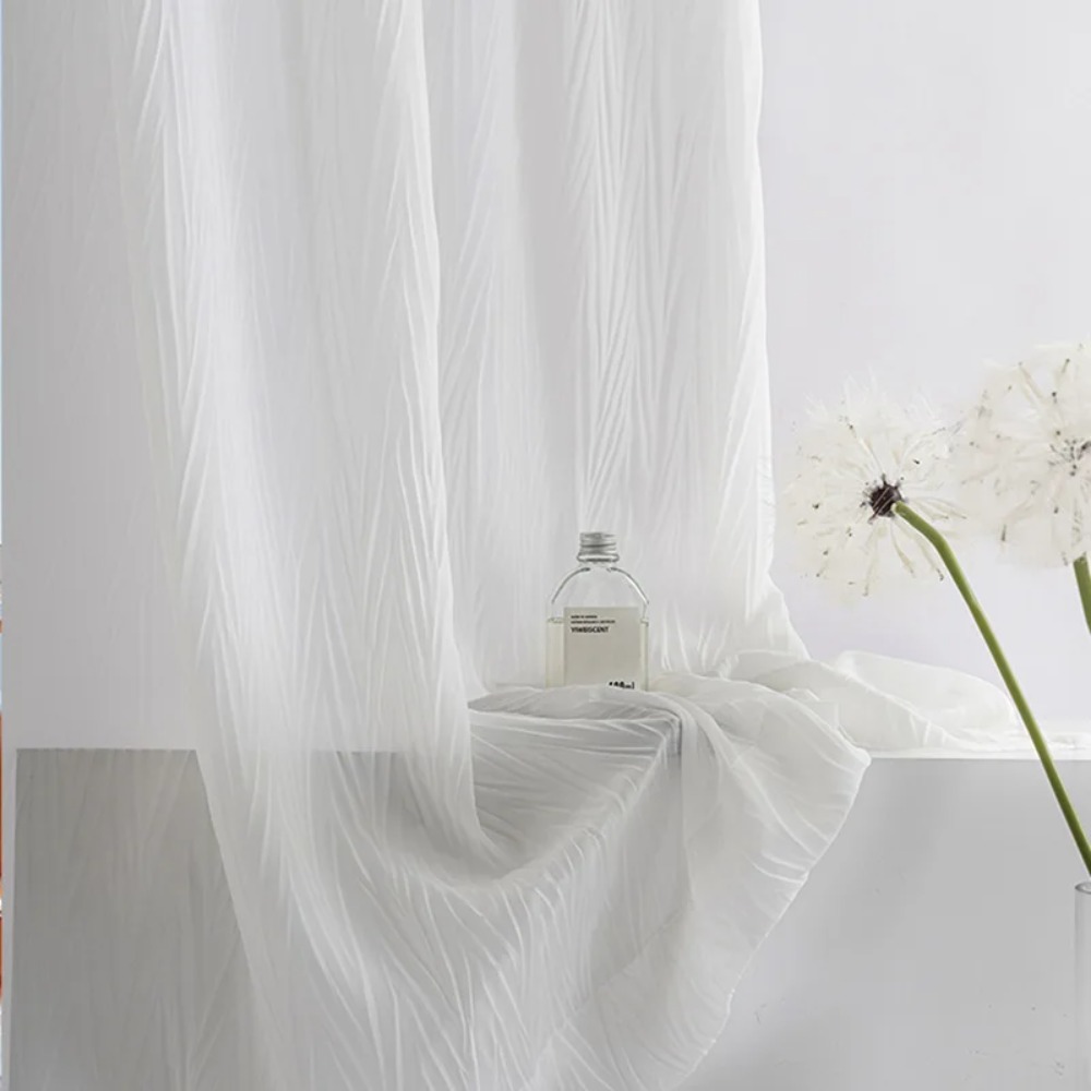 Modern White Chiffon Tulle Cur - Commercial Kitchen Canopy 评论和价格