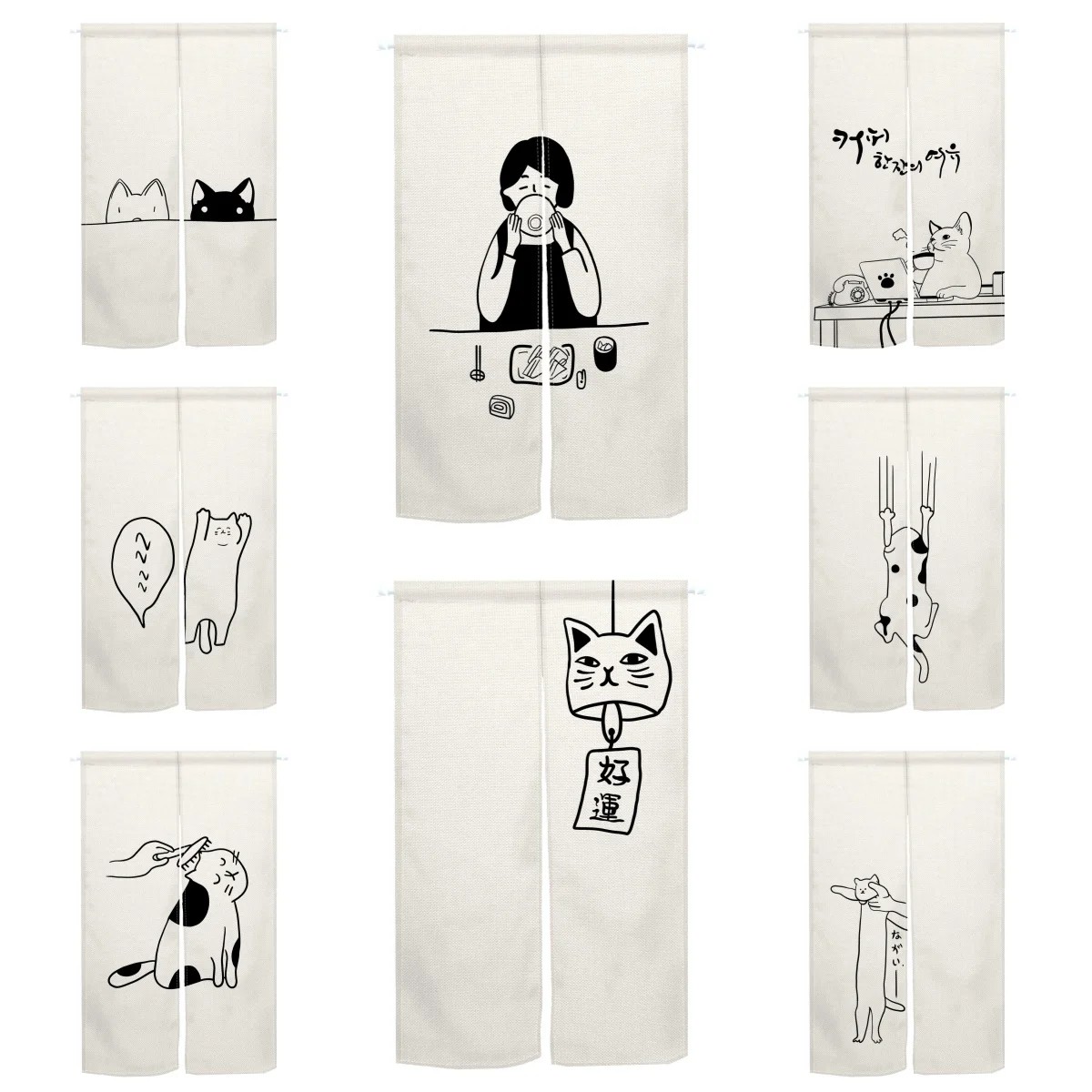 Japanese-style Door Curtain, C - Commercial Kitchen Canopy 评论和价格