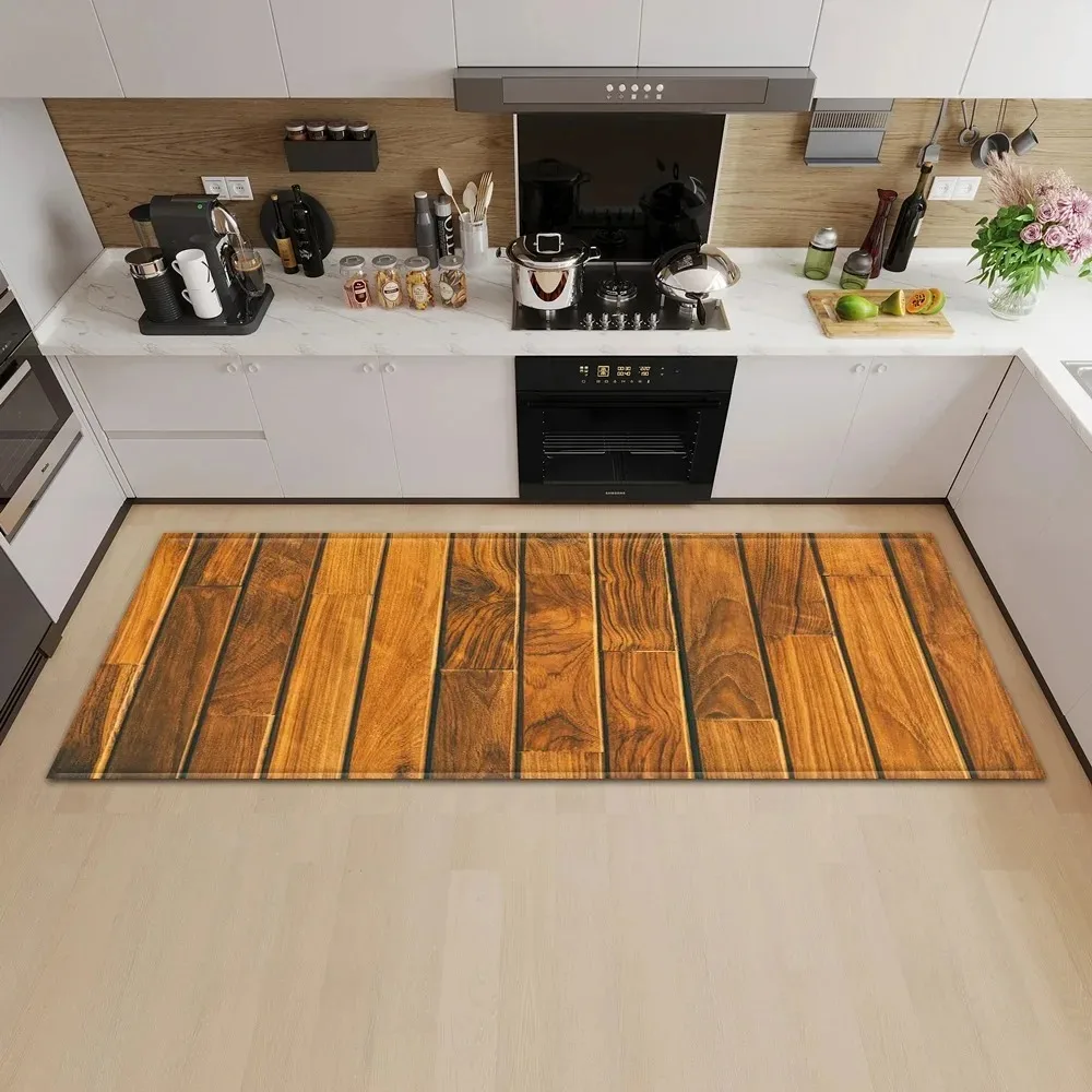 Classic Wood Grain Printed Flo - Commercial Kitchen Mats Anti Fatigue 评论和价格