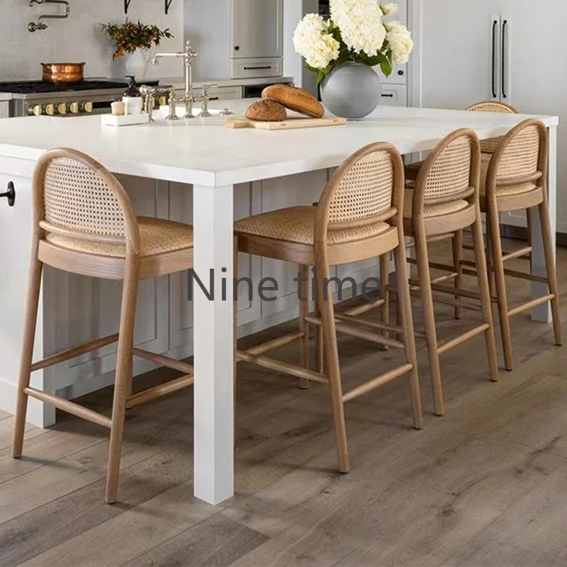 Solid Wood Rattan Kitchen Bar  - Commercial Kitchen Counter 评论和价格