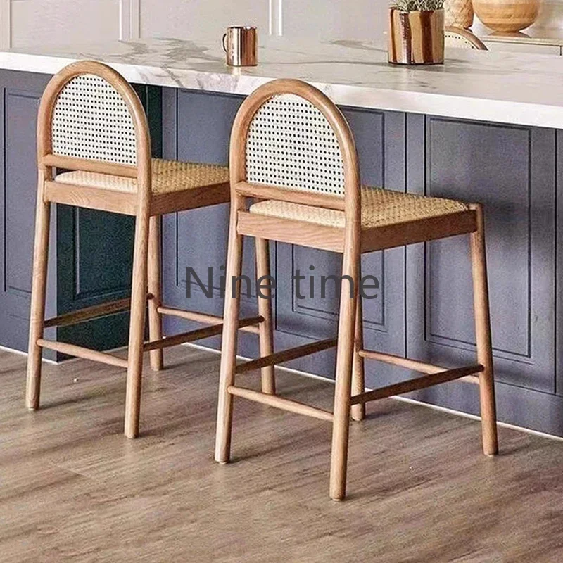 Solid Wood Rattan Kitchen Bar  - Commercial Kitchen Counter 评论和价格